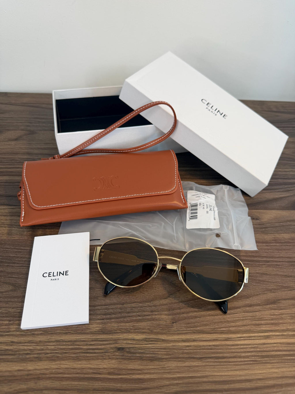 Celine CL40235U Sunglasses – Gold / Brown Lens
