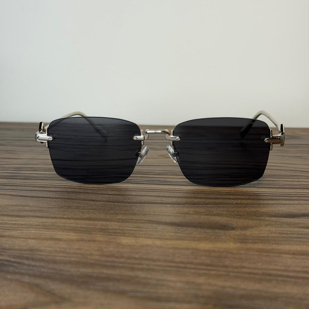 Dior CD Diamond S4U Sunglasses – Silver / Black / Dark Lenses