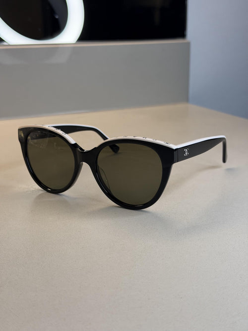 Chanel 5414 Sunglasses – Black / White