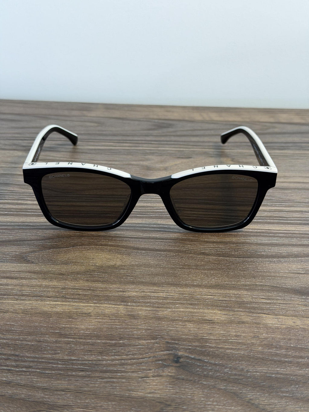 Chanel CH5417 Square Sunglasses – Black & Cream / Silver CC Logo