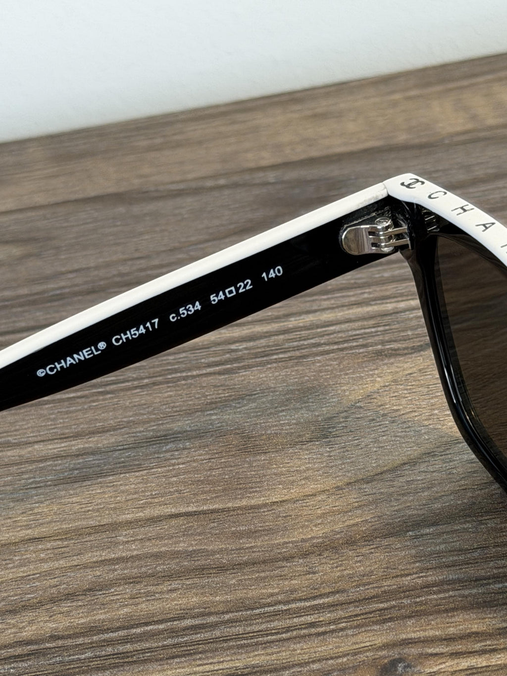 Chanel CH5417 Square Sunglasses – Black & Cream / Silver CC Logo