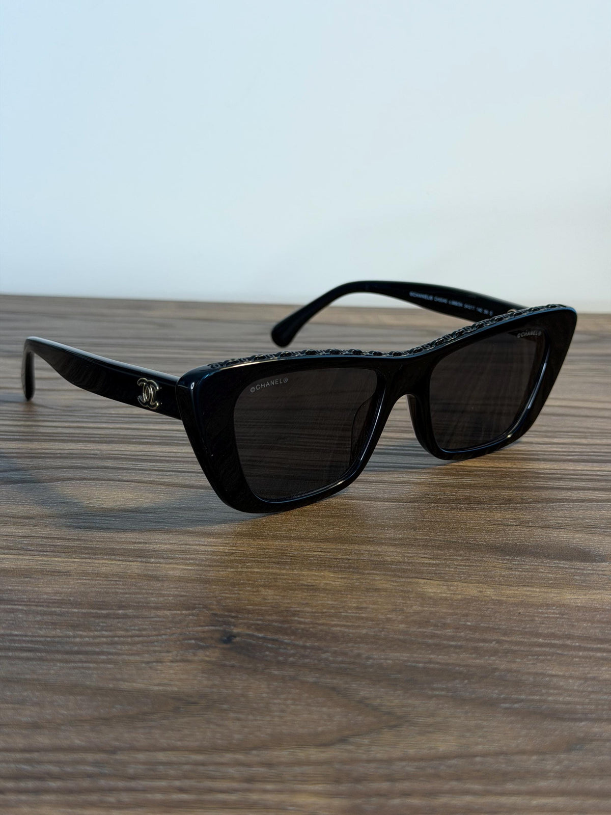 Chanel Square Cat-Eye Sunglasses – Black Gradient